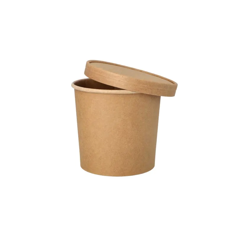 Bio-Suppenbecher To Go, Pappe rund 760 ml braun - Bild 3