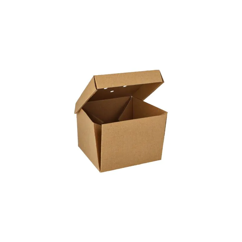 Burgerboxen, Pappe "pure" 10 x 13 x 13 cm faltbar, klein - Bild 1 Burgerboxen, Pappe "pure" 10 x 13 x 13 cm faltbar, klein - Bild 1