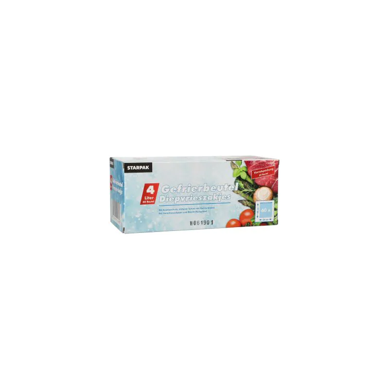 Gefrierbeutel, LLDPE 4 l 40 x 25 cm transparent in Faltschachtel - Bild 1 Gefrierbeutel, LLDPE 4 l 40 x 25 cm transparent in Faltschachtel - Bild 1