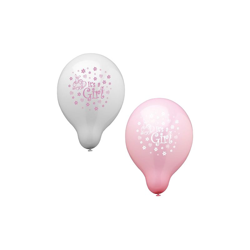 Luftballons für Babyparty Ø 25 cm "It's a girl" - Bild 1 Luftballons für Babyparty Ø 25 cm "It's a girl" - Bild 1