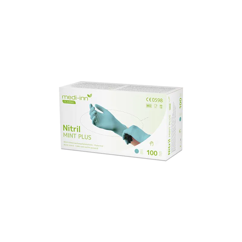 Nitril-Handschuhe, puderfrei mint "Nitril Mint Plus" Größe S - Bild 1 Nitril-Handschuhe, puderfrei mint "Nitril Mint Plus" Größe S - Bild 1