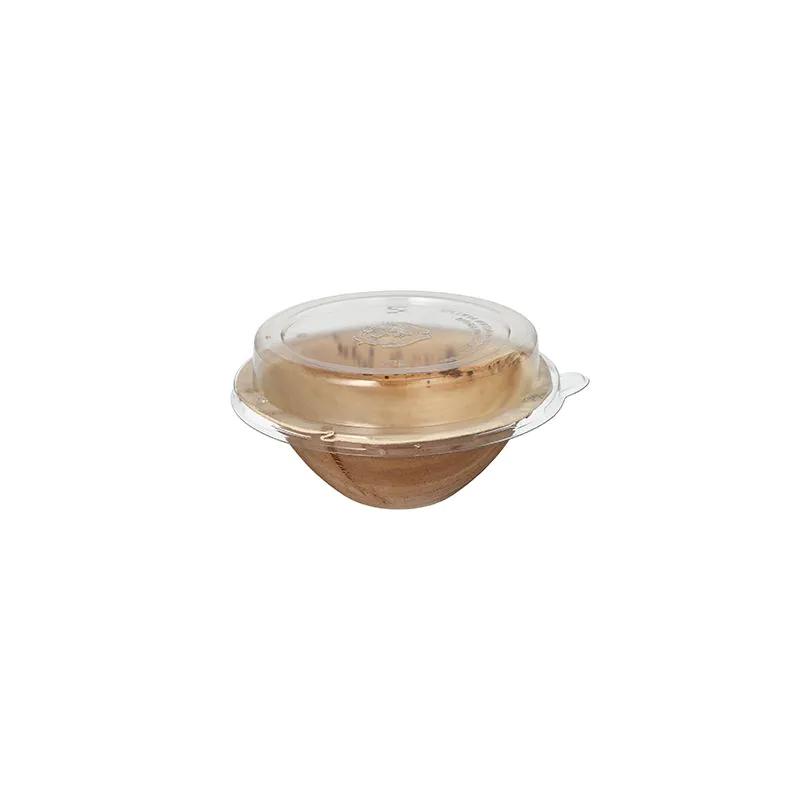 Palmblatt Schale, mit transparentem Deckel aus rPET, Ø 15 cm · 8,3 cm - Bild 1 Palmblatt Schale, mit transparentem Deckel aus rPET, Ø 15 cm · 8,3 cm - Bild 1