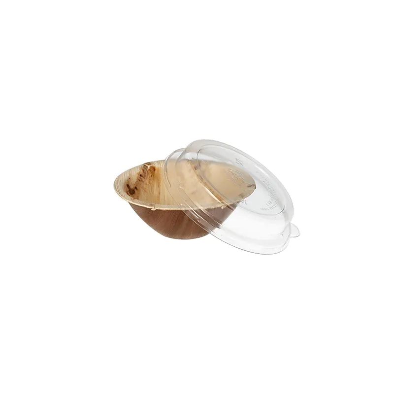 Palmblatt Schale, mit transparentem Deckel aus rPET, Ø 15 cm · 8,3 cm - Bild 3