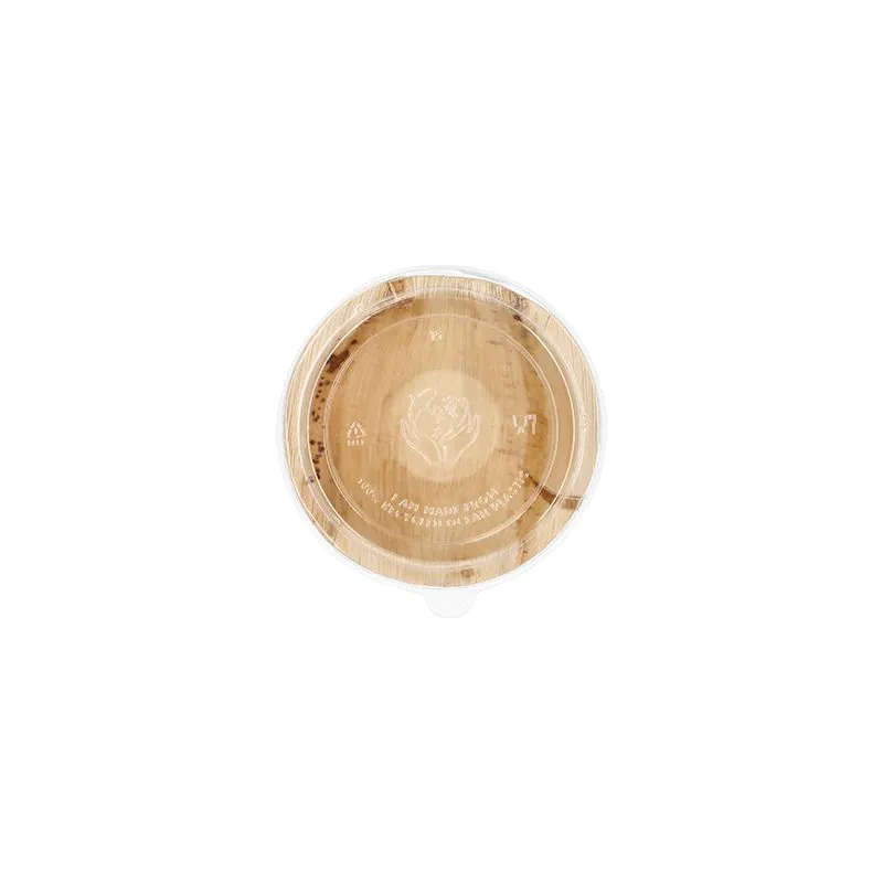 Palmblatt Schale, mit transparentem Deckel aus rPET, Ø 15 cm · 8,3 cm - Bild 4