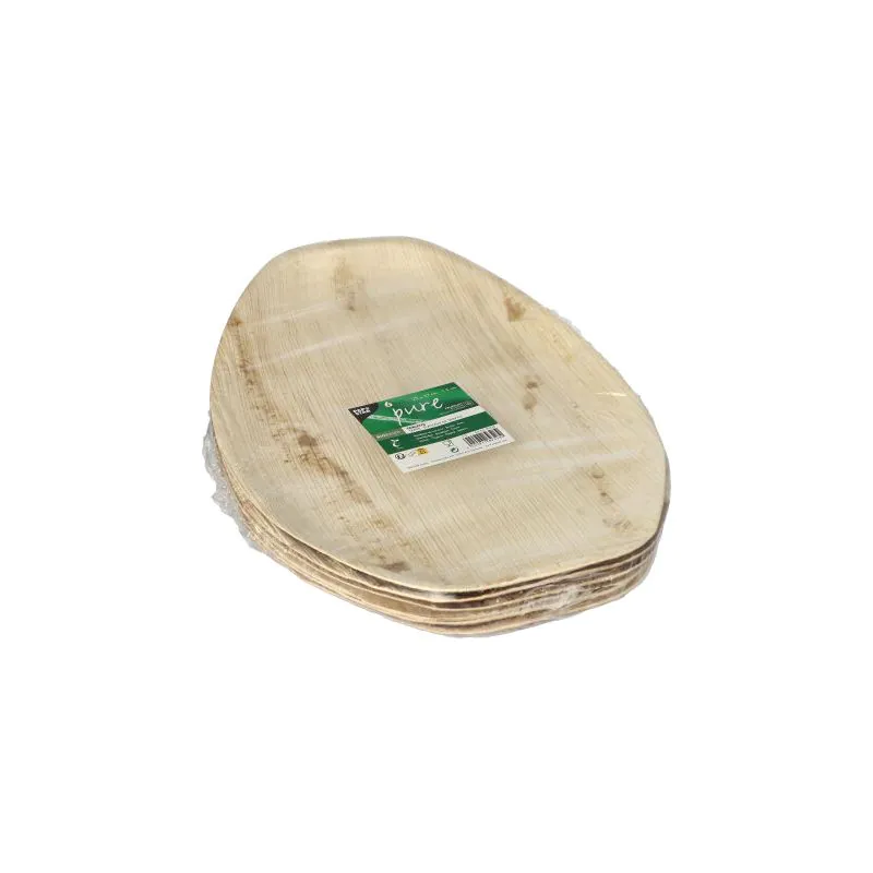 Tabletts aus Palmblatt "pure" oval 37 x 25 cm natur - Bild 2