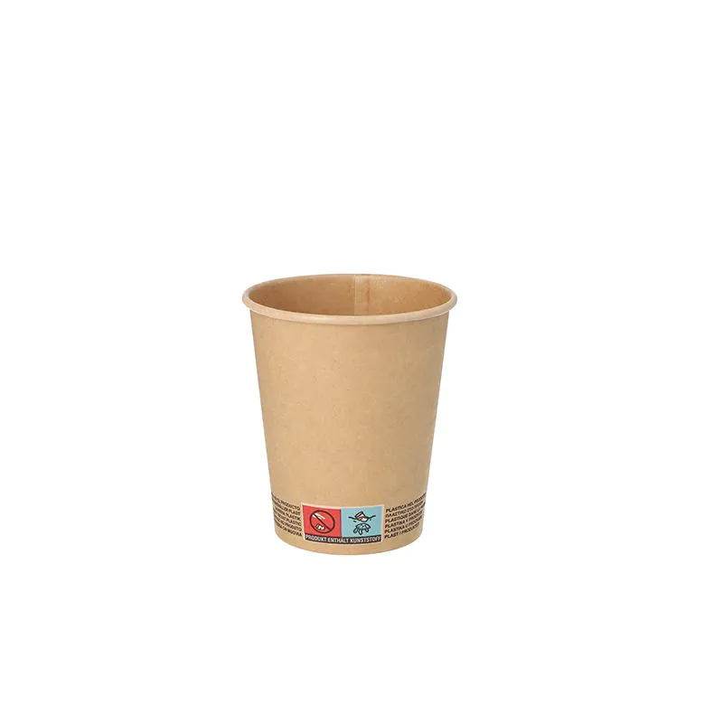 Pappbecher 0,2 l Ø 8 cm · 9,2 cm braun - Bild 1 Pappbecher 0,2 l Ø 8 cm · 9,2 cm braun - Bild 1