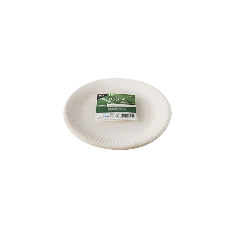Pappteller rund "pure" Ø 23 cm weiss - Bild 2