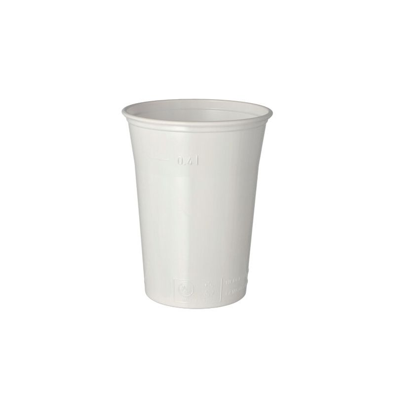 Plastikbecher (PS) 0,4 l Ø 9,5 cm · 12 cm weiss - Bild 1 Plastikbecher (PS) 0,4 l Ø 9,5 cm · 12 cm weiss - Bild 1