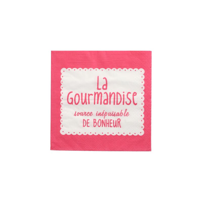 Servietten, 3-lagig 1/4-Falz 33 x 33 cm fuchsia "La Gourmandise" - Bild 1 Servietten, 3-lagig 1/4-Falz 33 x 33 cm fuchsia "La Gourmandise" - Bild 1
