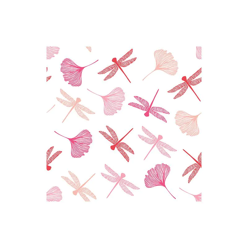 Servietten, 3-lagig 1/4-Falz 40 x 40 cm rose "Ginko" - Bild 1 Servietten, 3-lagig 1/4-Falz 40 x 40 cm rose "Ginko" - Bild 1