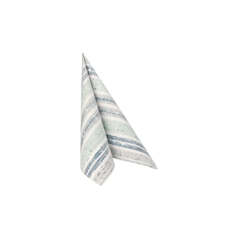 Servietten "ROYAL Collection" 1/4-Falz 40 x 40 cm dunkelblau "Stripes" - Bild 2