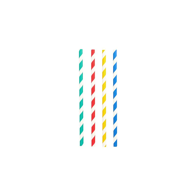 Shake-Halme, Papier "pure" Ø 8 mm · 21 cm farbig sortiert "Stripes" - Bild 1 Shake-Halme, Papier "pure" Ø 8 mm · 21 cm farbig sortiert "Stripes" - Bild 1