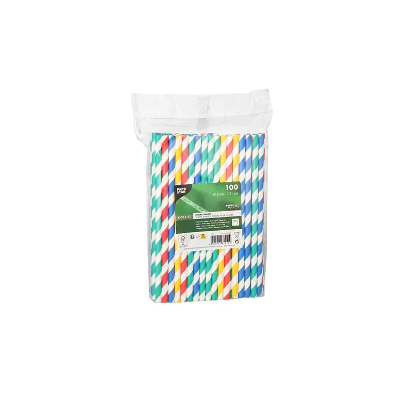 Shake-Halme, Papier "pure" Ø 8 mm · 21 cm farbig sortiert "Stripes" - Bild 3