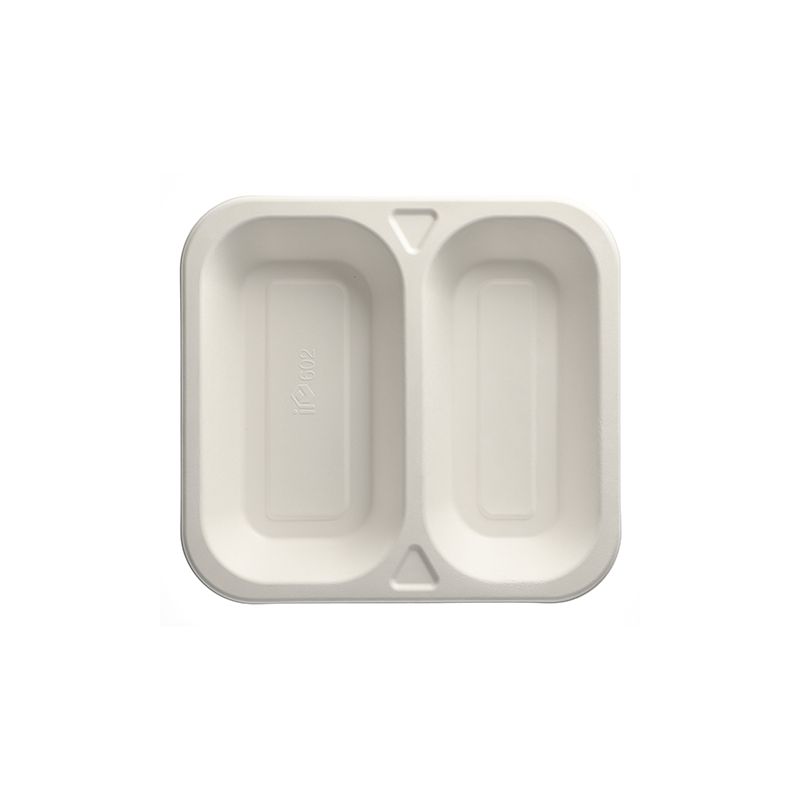 Siegelschalen aus Zuckerrohr 2-geteilt 4,2 x 24,5 x 26,5 cm weiss - Bild 1 Siegelschalen aus Zuckerrohr 2-geteilt 4,2 x 24,5 x 26,5 cm weiss - Bild 1