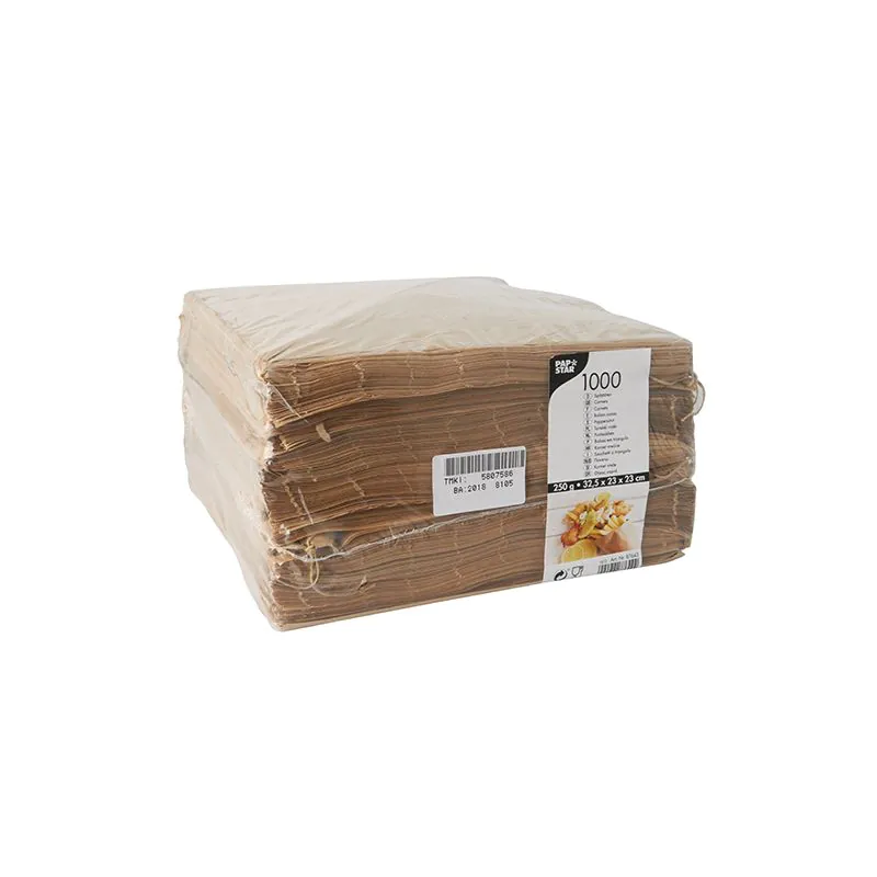 Spitztüten, Pergamentersatz, fettdicht, Füllinhalt 250 g, gefädelt, 23 x 23 x 32,5 cm braun - Bild 2