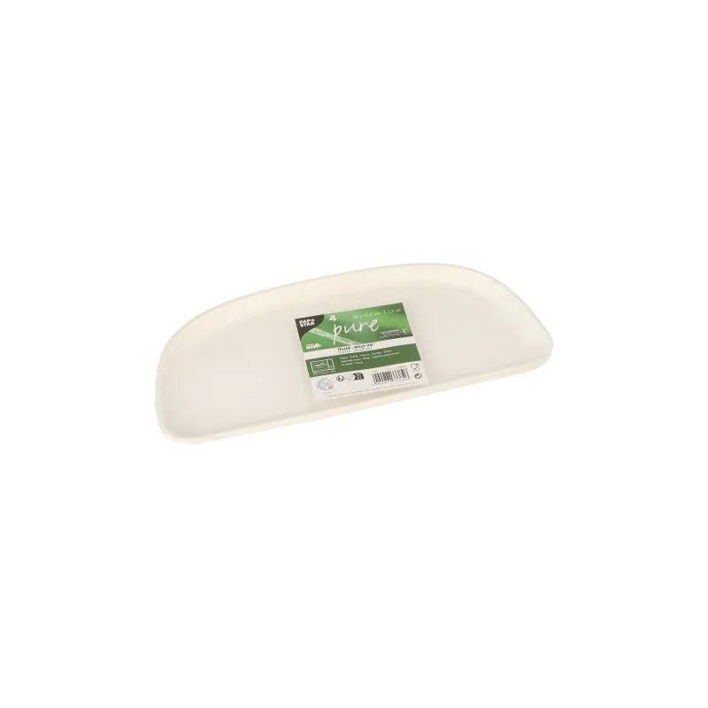 Teller aus Zuckerrohr "pure" 30 x 13,5 cm weiss "Belle Vie, Ligne Carrée" - Bild 2
