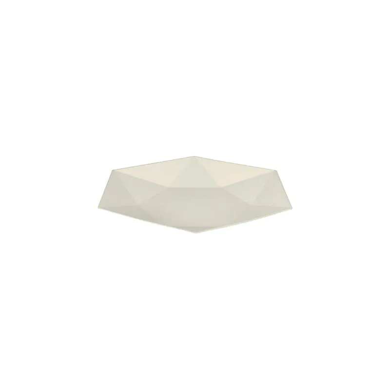 Teller aus Zuckerrohr "pure" 6-eckig 26 x 23 cm weiss "Diamond" - Bild 3