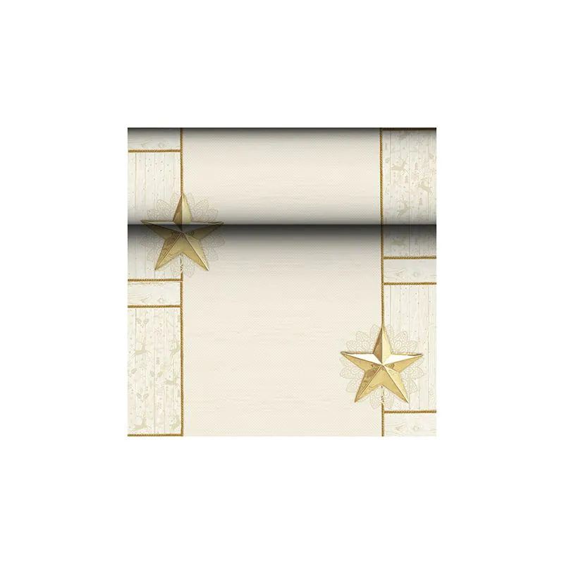 Tischläufer, Tissue "ROYAL Collection" 24 m x 40 cm champagner "Rising Star" - Bild 1 Tischläufer, Tissue "ROYAL Collection" 24 m x 40 cm champagner "Rising Star" - Bild 1