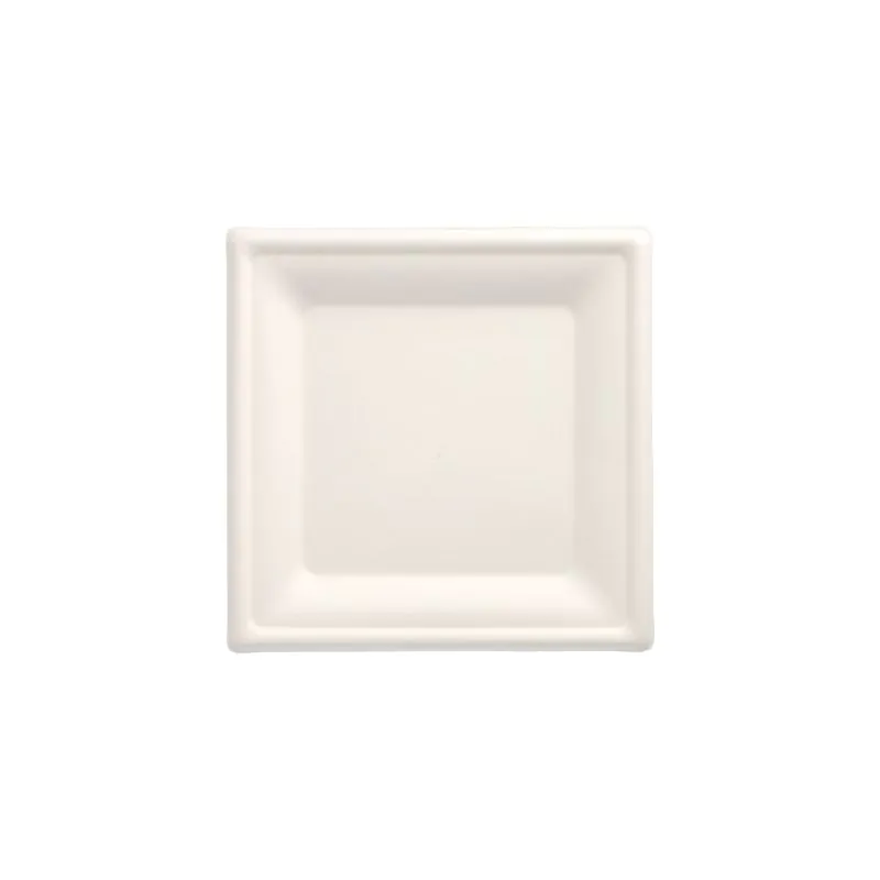 Zuckerrohr Teller, "pure" eckig 20 x 20 cm weiss - Bild 1 Zuckerrohr Teller, "pure" eckig 20 x 20 cm weiss - Bild 1