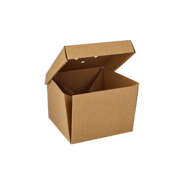 Burgerboxen, Pappe "pure" 10 x 13 x 13 cm faltbar, klein - Bild 1