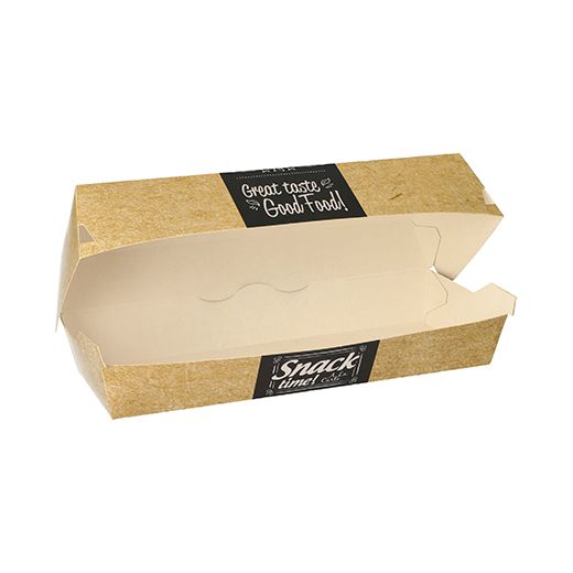 Škatla za bageto; material iz svežega kartona "pure" 6,2 cm x 7,5 cm x 21 cm "Good Food" 1