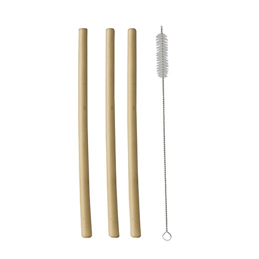 Slamice iz bambusa "pure" 23 cm s ščetko za čiščenje 1