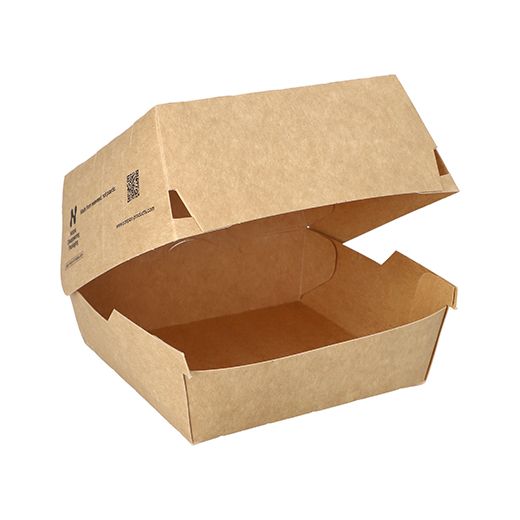 Škatla za burger; material iz svežega kartona "NOTPLA" 7,8 cm x 11,5 cm x 11 cm rjava 1