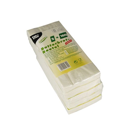 Vrečke za sendviče 21 cm x 10 cm x 3 cm bela , odporno na maščobe 1