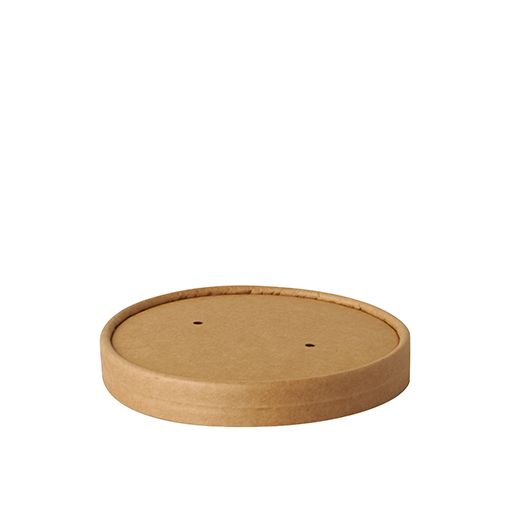 Pokrovi za lončke za juho, karton okroglo Ø 11,5 cm · 1,6 cm rjava 1
