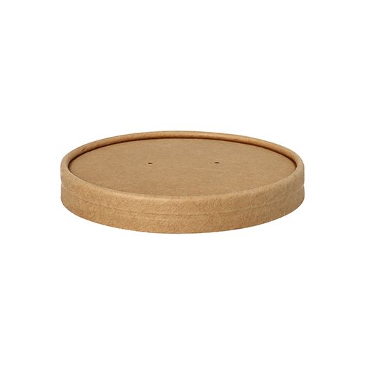 Pokrovi za lončke za juho, karton okroglo Ø 11,5 cm · 1,6 cm rjava 1