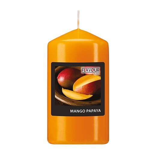 "Flavour by GALA" Sveča steber Ø 58 mm · 110 mm pfirsich - Mango-Papaya 1
