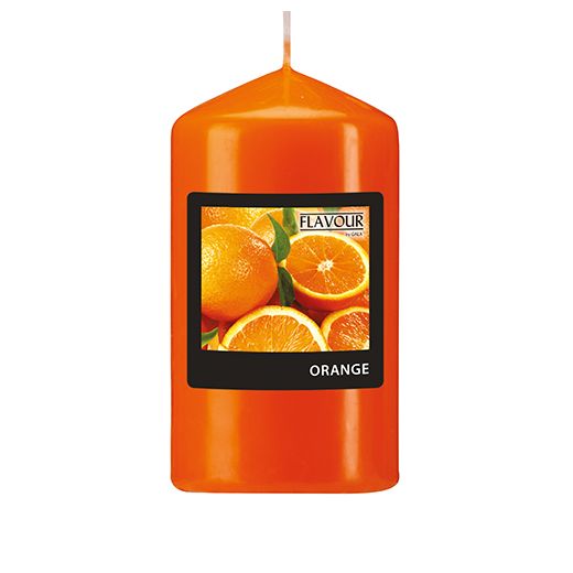 "Flavour by GALA" Sveča steber Ø 58 mm · 110 mm oranžna - pomaranča 1