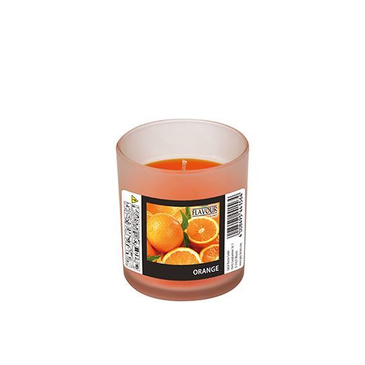 "Flavour by GALA" Dišeča sveča v kozarcu Ø 70 mm · 77 mm oranžna - pomaranča "Indro" 1