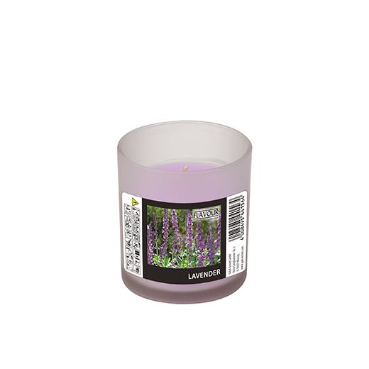 "Flavour by GALA" Dišeča sveča v kozarcu Ø 70 mm · 77 mm violett - Lavender "Indro" 1