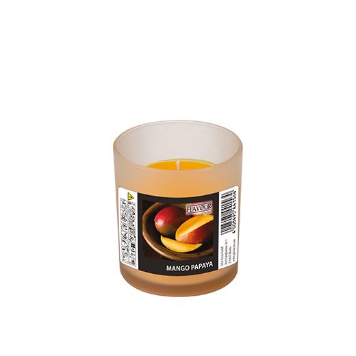 "Flavour by GALA" Dišeča sveča v kozarcu Ø 70 mm · 77 mm pfirsich - Mango-Papaya "Indro" 1