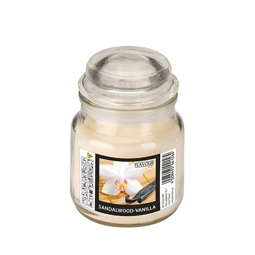 "Flavour by GALA" Dišeča sveča v kozarcu Ø 63 mm · 85 mm ivory - Sandalwood-Vanilla 1