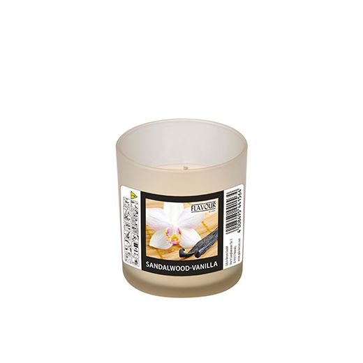 "Flavour by GALA" Dišeča sveča v kozarcu Ø 70 mm · 77 mm ivory - Sandalwood-Vanilla "Indro" 1
