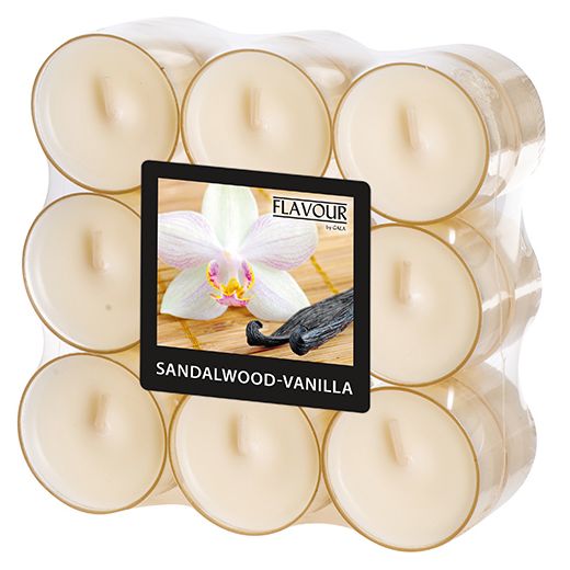 "Flavour by GALA" Dišeče lučke Ø 38 mm · 24 mm ivory - Sandalwood-Vanilla v polikarbonatnem lončku 1