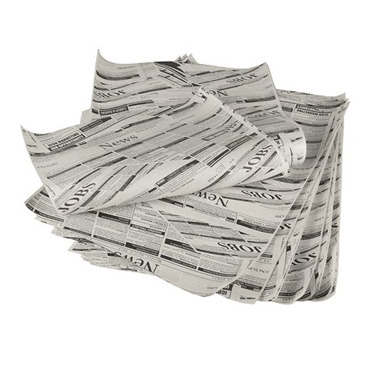 Zavijalni papir, umetni pergament 35 cm x 25 cm "Newsprint" odporno na mašcobe (1 kg) 1