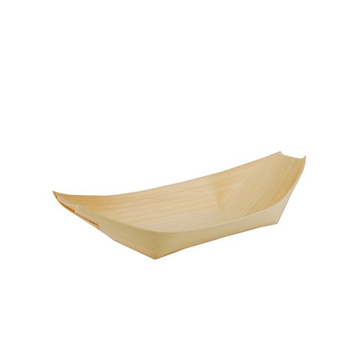 Fingerfood - skodele, lesene "pure" 19 cm x 10 cm "Ladjica" 1