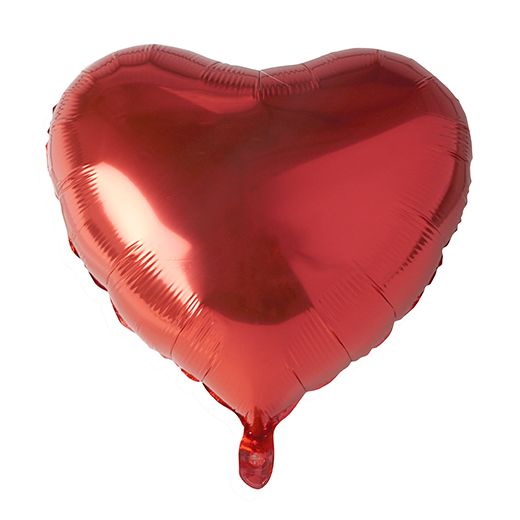 Balon iz folije Ø 45 cm rdeča "Heart" velik 1