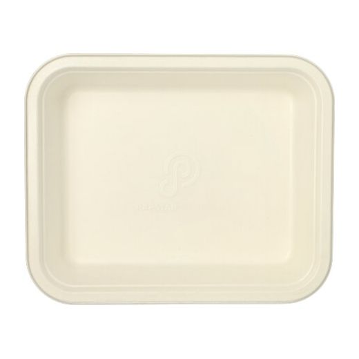 Gastronorm-Behälter GN 1/2 Zuckerrohr, PLA beschichtet kvadratna 4 l 6,5 cm x 32,5 cm x 26,5 cm bela 1