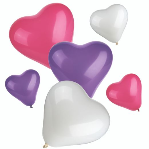 Baloni sortirane barve "Heart" mali + srednji 1