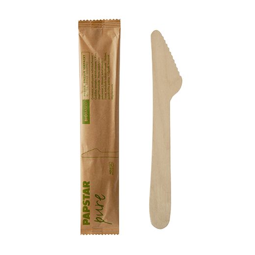 Noži, les "pure" 16,5 cm posamično pakiranje v papirnati vrečki 1