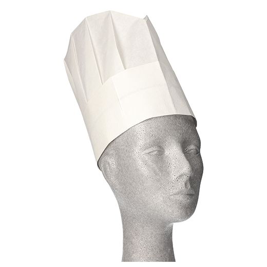 "WORK-INN/-PS" Šefovska kapa, krep papir 23 cm x 27,7 cm bela "Provence" nastavljive velikosti 1