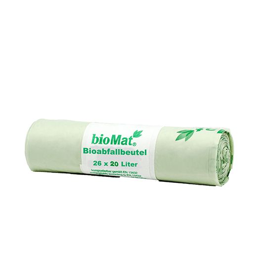 "bioMat" Vreča za kompost na osnovi škroba 20 l 56 cm x 44 cm z ročajem 1