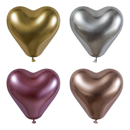 Baloni Ø 28 cm sortirane barve "Glossy Heart" velik 1