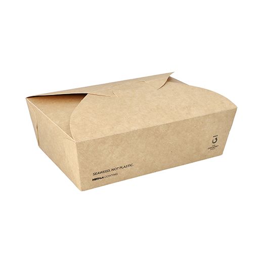 Lunch box, papir "NOTPLA" 6,6 cm x 13 cm x 19 cm rjava 1