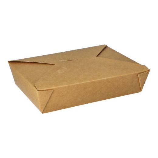 Lunch box, papir "pure" 1500 ml 4,8 cm x 14 cm x 19,7 cm rjava 1