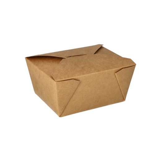 Lunch box, papir "pure" 750 ml 6,3 cm x 9 cm x 11,3 cm rjava 1